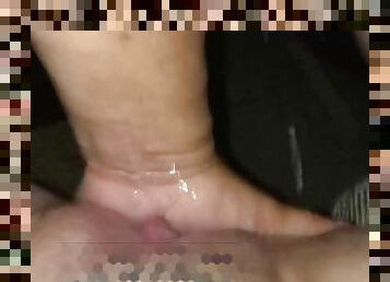 Squirting on Daddy’s hand