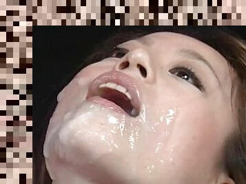 Horny japanese getting filled with cream