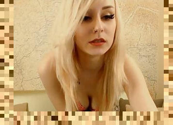 Sexy Tattooed Blonde Webcam Babe Plays Naught