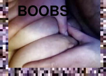 Playing With  Her Big Boobs Using Them For A Titsjob