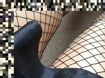 collants, gay, jeune-18, résille, fétiche, solo, argentine, talons-hauts, cuir, jambes