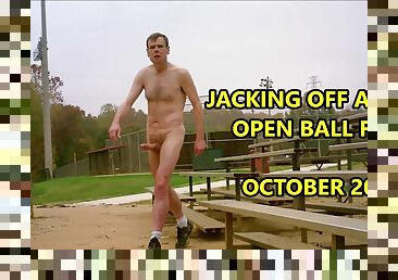 Risky Public Jacking Off In Open Baseball Area October 2011