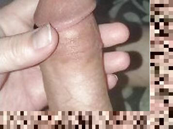 Hard cock after hours of edging