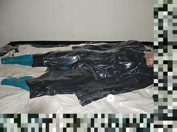 Feb 16 2023 - VacPacked in my leather trenchcoat from slvrbrboy &amp; Mikes leather &amp; leather duvet cover