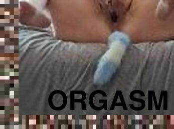 masturbation, orgasme, chatte-pussy, giclée, milf, jouet, maman, belle-femme-ronde, gode, solo