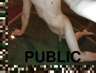 Public nudity and cum
