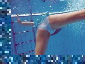Flying panties underwater of marusia