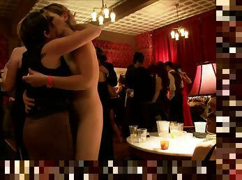 Stunning chicks girls get nailed at a private party