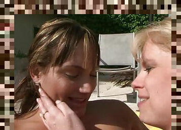 Jessica Star and Cameron Keys get out of the pool and have sex