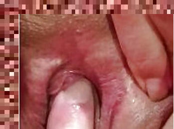 Husband finger fucks wife to orgasm twice,