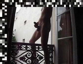 masturbation, en-plein-air, public, amateur, ejaculation-sur-le-corps, énorme-bite, branlette, ejaculation, solo, exhibitionniste