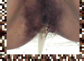 That hairy pussy is so freaking wet on cam