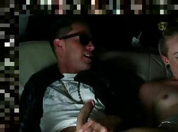 Miley mae is fucked silly in the backseat of a limo