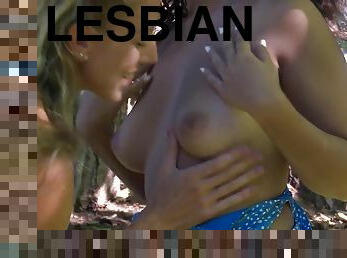 Sensual Lesbian Babes Have Fun In a Secret Spot