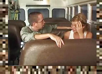 Having sex with a schoolgirl on the bus