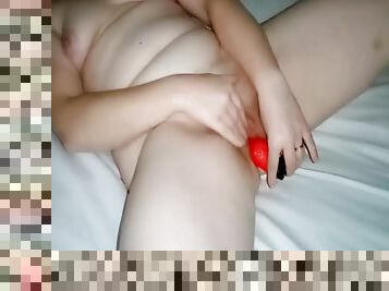 Chubby Girl Fingering And Dildoing Her Pussy At Home