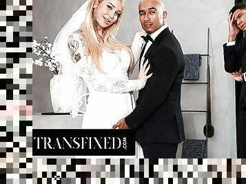 TRANSFIXED - Gorgeous Trans Bride Gracie Jane Cheats With Her Man Of Honor Just Before Her Wedding