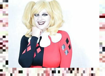 Gives a sloppy blowjob while dressed as harley quinn