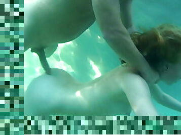 Underwater Sex In The Pool with Redhead Babe