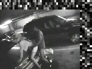 real life parking lot hardcore sex shot by the security cam