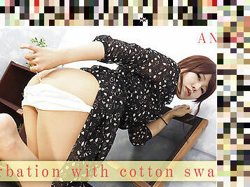 Masturbation with cotton swab - Fetish Japanese Video