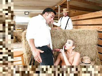 Tiffany Watson gives a great head and gets fucked in the barn