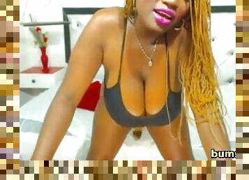 Hot ebony enjoys being naked in front of webcam live