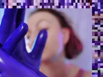 ASMR: medical gloves and oil (Arya Grander) SFW fetish video for relax