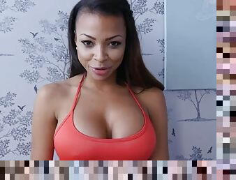 Big tits black girl talks dirty in a compilation