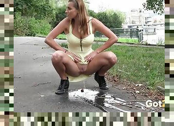 Pissing on a public sidewalk is sexy