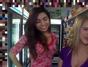 Girls suck dick in convenience store
