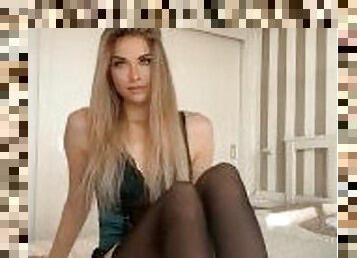 Long legs with pantyhose / model body / tall girl