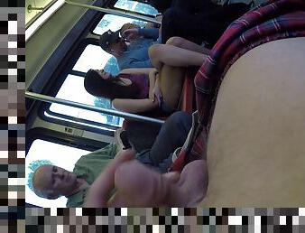 Captivating cowgirl smashed hardcore in public bus