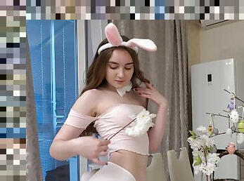 Young bunny feels supreme with so much BBC working her pussy like that