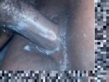 Cheating Creamy Ebony Taking SideShots While Boyfriend At Work