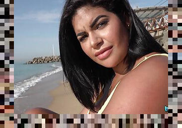 Amateur video of brunette Sheila Ortega with massive tits and ass