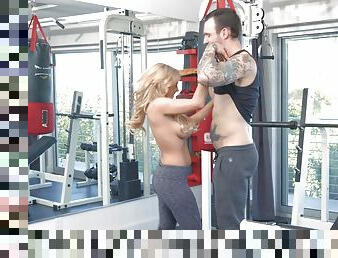 Busty Kayla Kayden with fit ass fucked in the gym by her partner