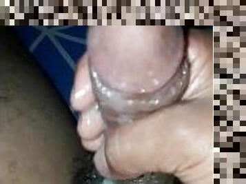 masturbation, amateur, ejaculation-sur-le-corps, énorme-bite, branlette, black, point-de-vue, ejaculation, solo, bite