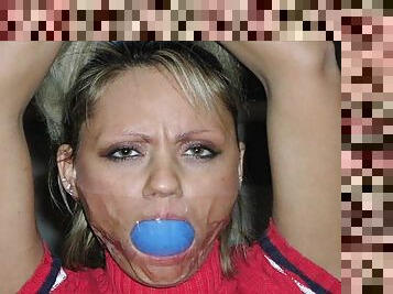 A compilation of gagged girls