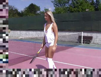 It's time for her to stop playing tennis and masturbate that pussy!