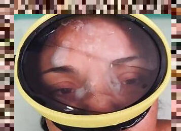 cum inside flooded mask