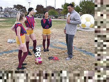 Trainer fucks the girls soccer team