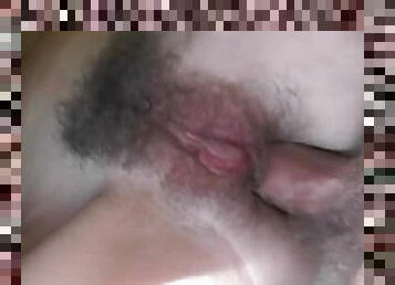 Crazy hairy pussy slut nailed in a half right here