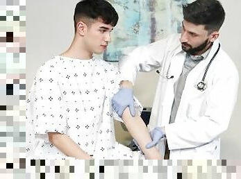 The Creepy Doctor Extract Semen From The Cutest Boy On Campus For Scientific Purposes - DoctorTapes