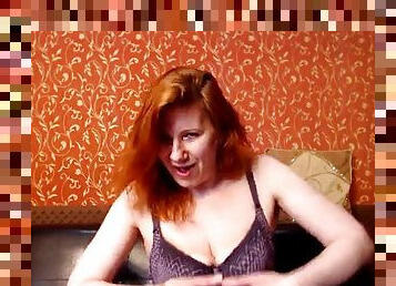 Redhead mature webcam shows her hairy pussy