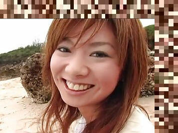 Outdoors amateur video of adorable Aki Katase getting fucked hard