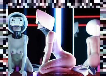 The Cyberpunk Handmaid's dildo riding