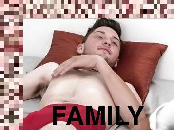Stepdads hot family fucks young twink stepson in his bed