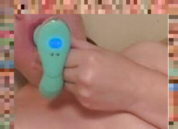 Cumming with a vibrator with a butt plug