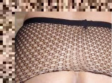 POV Taking a dildo with fishnets - Great Audio